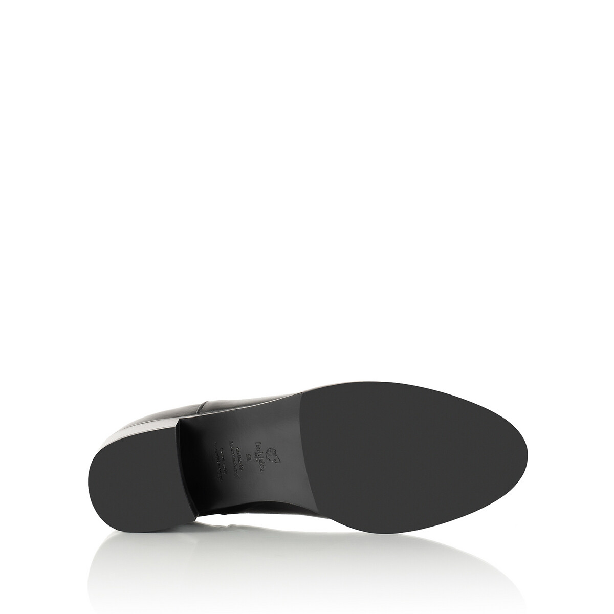 Ботинки LaRedoute Кожаные на широком каблуке 39 черный, размер 39 - фото 4