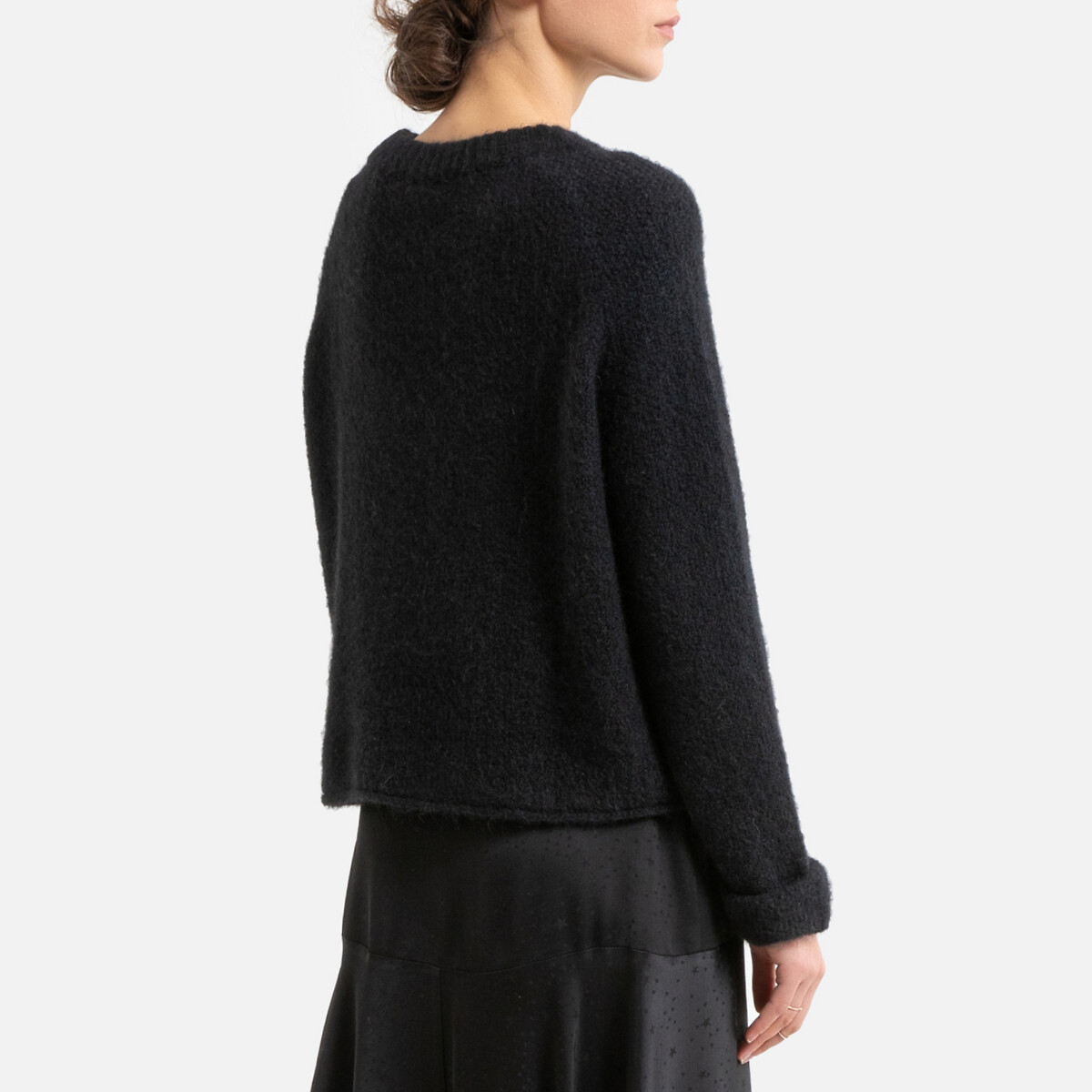 Пуловер LaRedoute С круглым вырезом из трикотажа EAST XS/S черный, размер XS/S С круглым вырезом из трикотажа EAST XS/S черный - фото 4