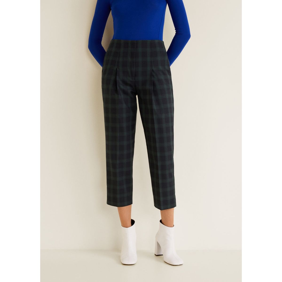 Pantalon coton à carreaux
