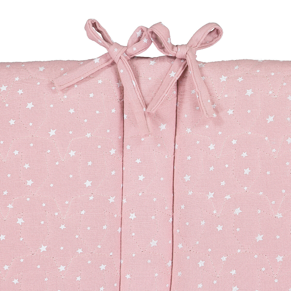 Бампер LaRedoute Для кроватки детской из биохлопковой газовой ткани единый размер розовый - фото 4