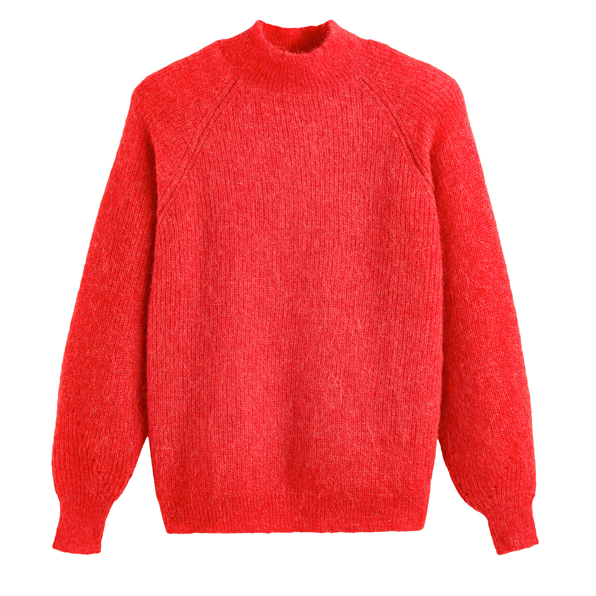 Пуловер LA REDOUTE COLLECTIONS С воротником-стойкой S красный, размер S - фото 4