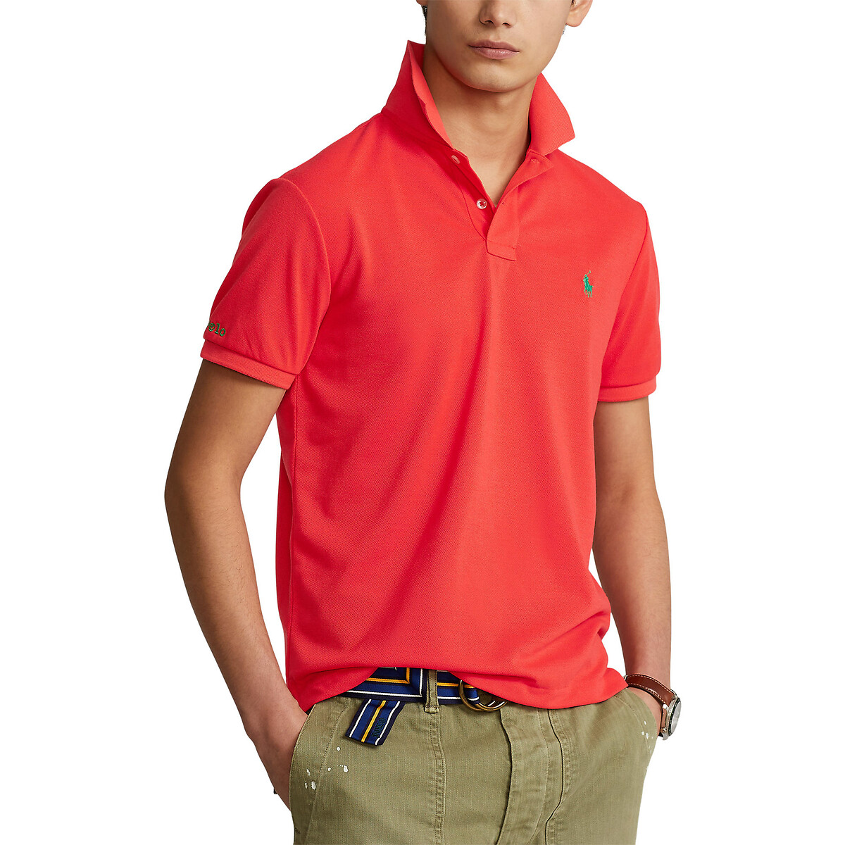 

Футболка-поло POLO RALPH LAUREN, Красный, Прямого покроя из трикотажа пике вторичной переработки L красный