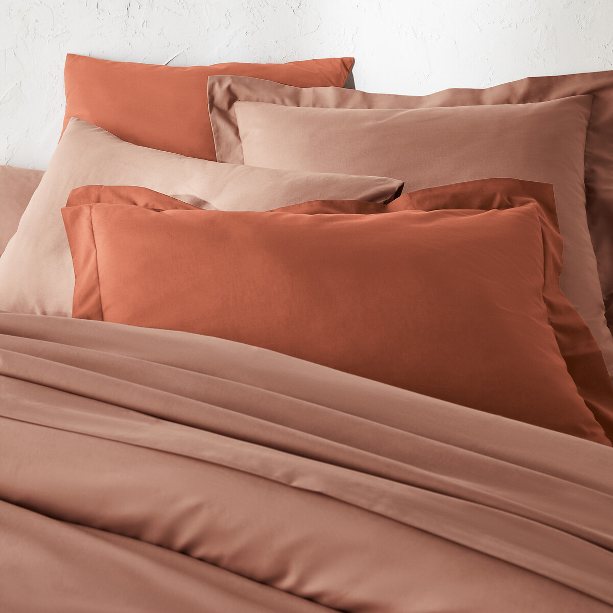Пододеяльник LaRedoute Пододеяльник хлопковый однотонный Scnario  230 x 220 см каштановый, фото 2