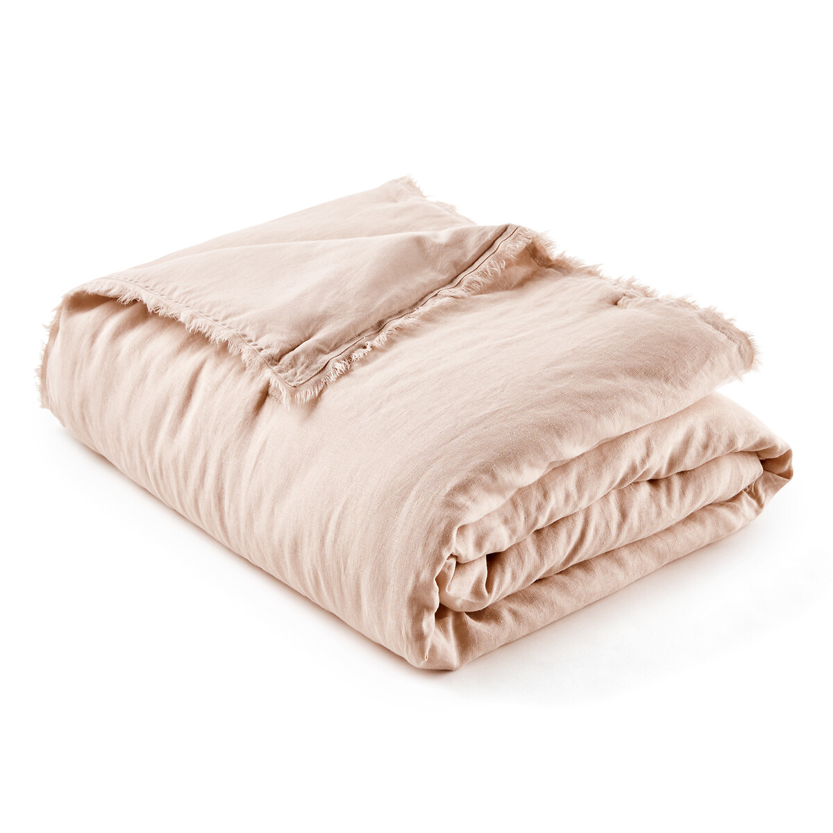 Одеяло LaRedoute Из льна и хлопка Linange 150 x 150 см бежевый, размер 150 x 150 см - фото 3