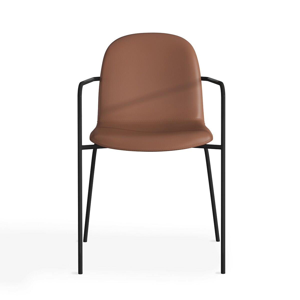 Кресло La Redoute Из искусственной кожи Tibby единый размер каштановый - фото 2