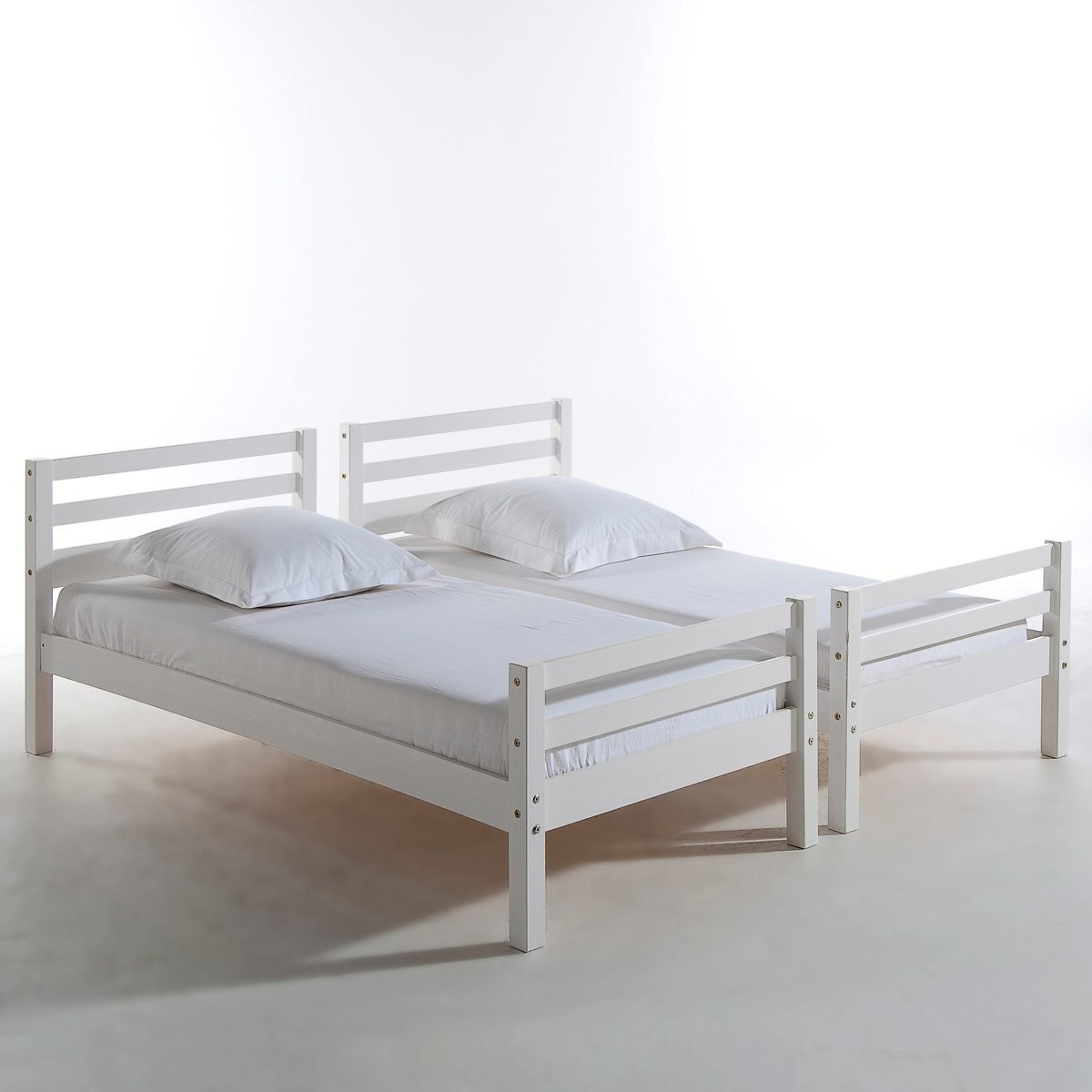 Кровать La Redoute Модульная ярусная из массива сосны Maysar 90 x 190 см белый, размер 90 x 190 см - фото 2