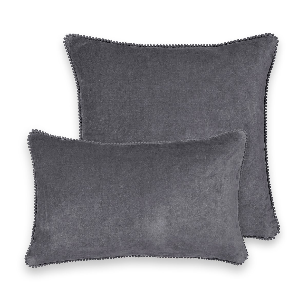Чехол На подушку из велюра Velvet 45 x 45 см серый