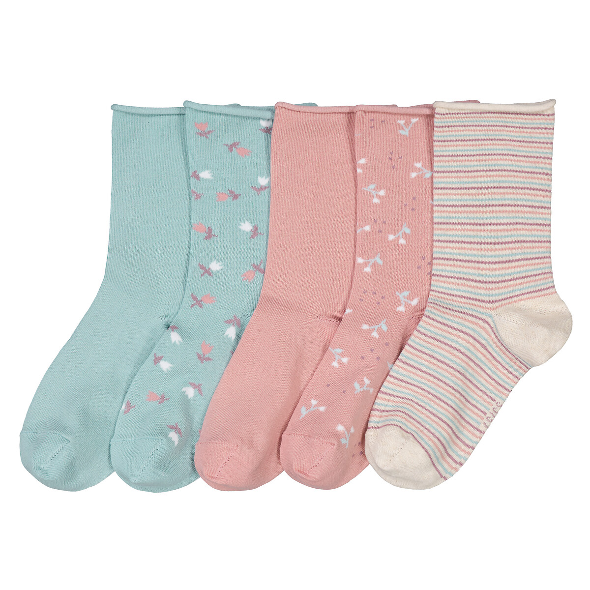 Комплект из пяти пар носков пастельной расцветки 35/37 другие комплект из пяти пар носков la redoute 35 37 серый