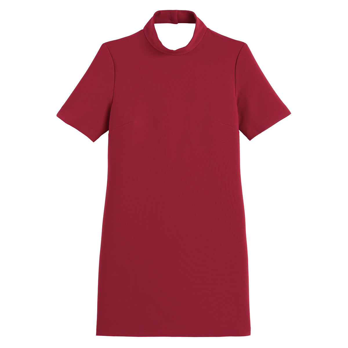 Прямое LA REDOUTE COLLECTIONS Прямое Платье с высоким воротником и глубоким вырезом на спине 48 красный, размер 48 - фото 5