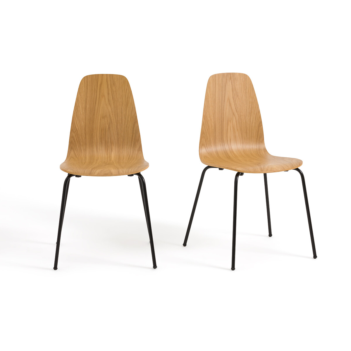 Комплект из 2 стульев в Винтажном стиле Biface единый размер каштановый