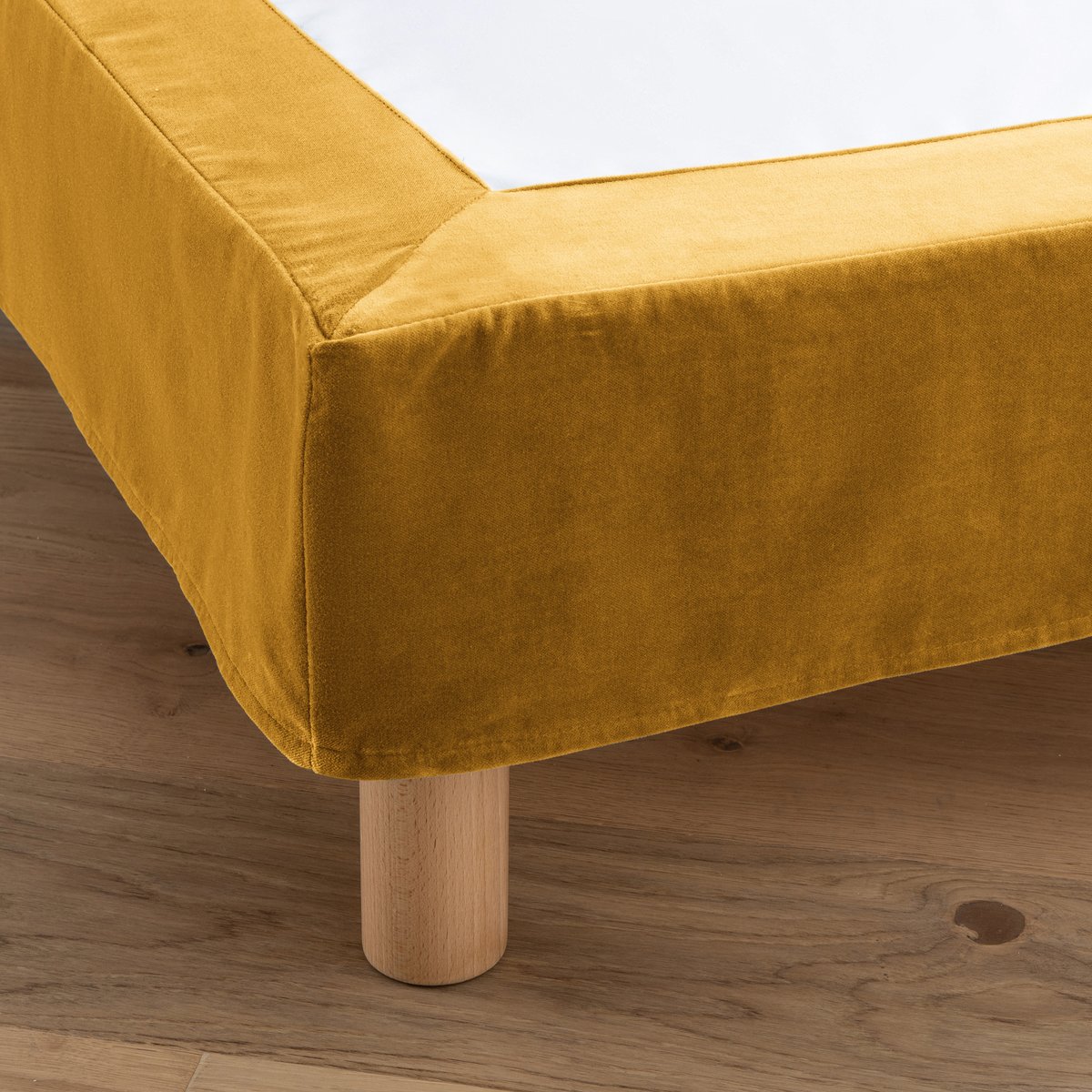 Чехол La Redoute Для кроватного основания из велюра Velvet 160 x 200 см желтый, размер 160 x 200 см