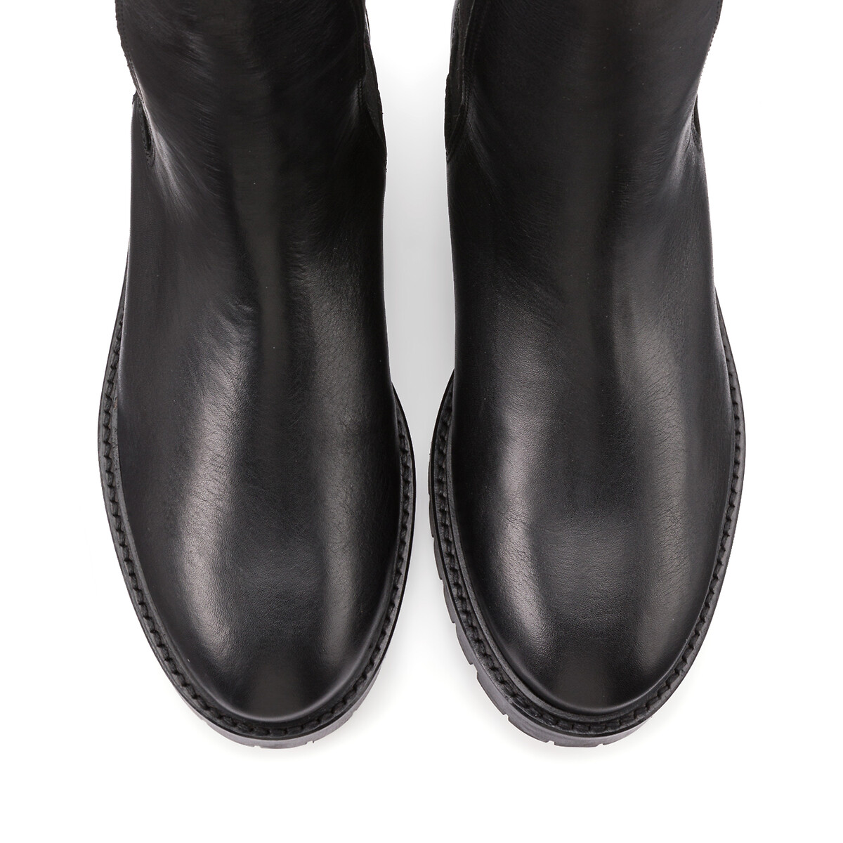 Ботинки LaRedoute Из кожи на толстом каблуке HAILY 41 черный, размер 41 - фото 3