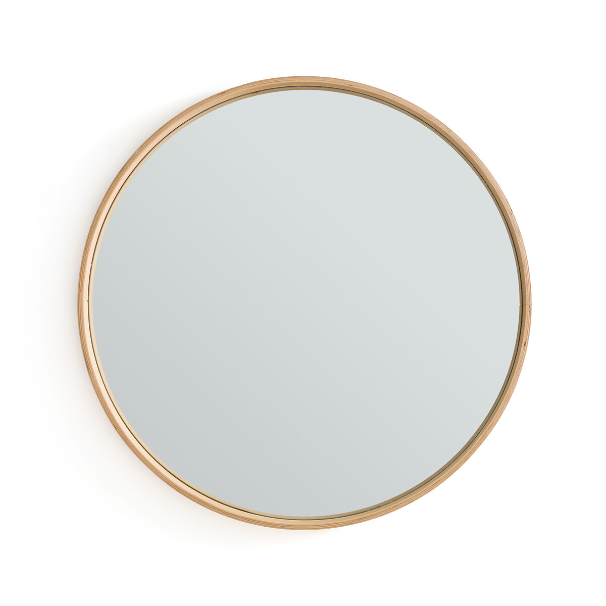 Зеркало круглое из дуба 80 см Alaria единый размер каштановый зеркало laredoute зеркало круглое из дуба 35 см alaria единый размер каштановый