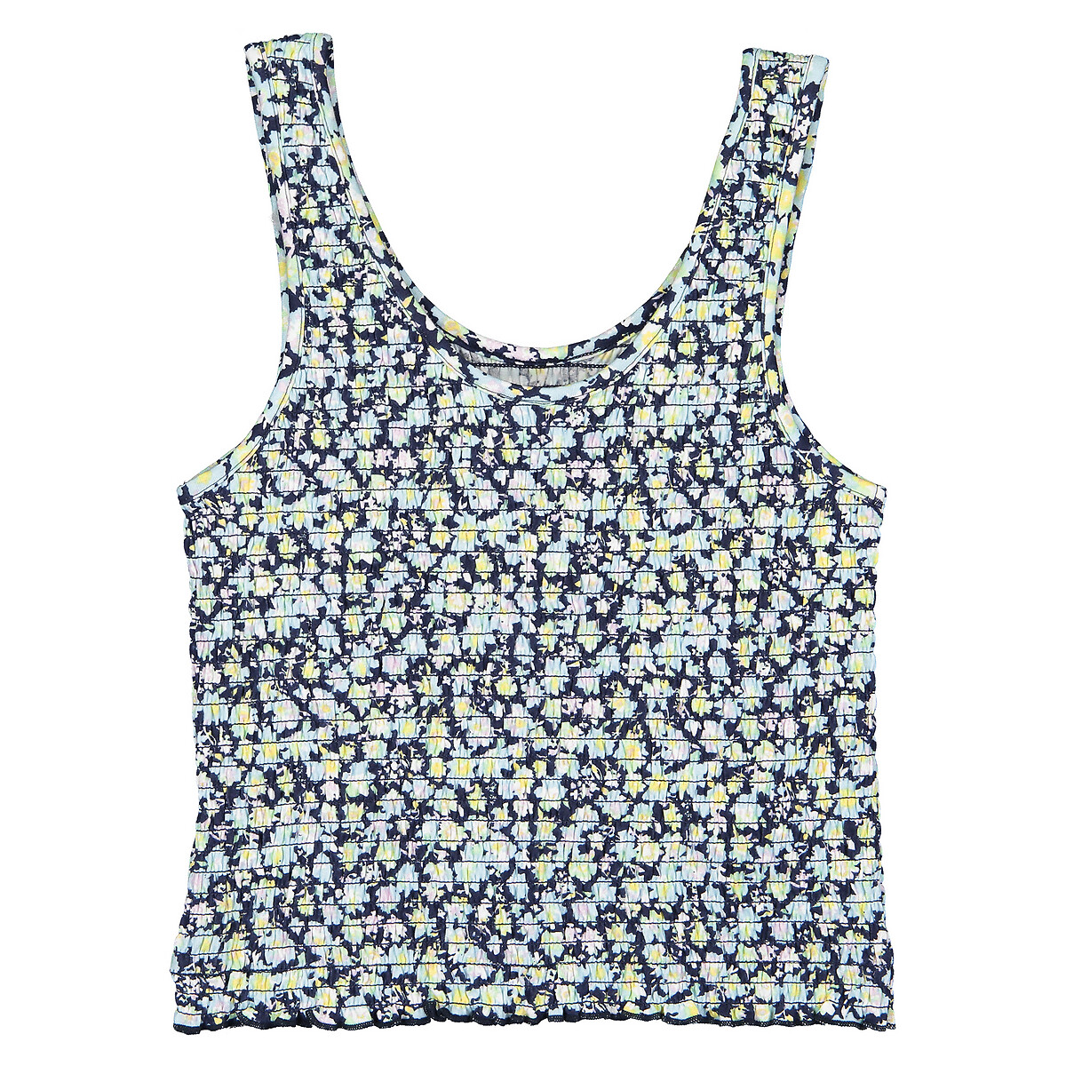 Collections Top estampado e aos favos, em algodão bio, 10-18 anos