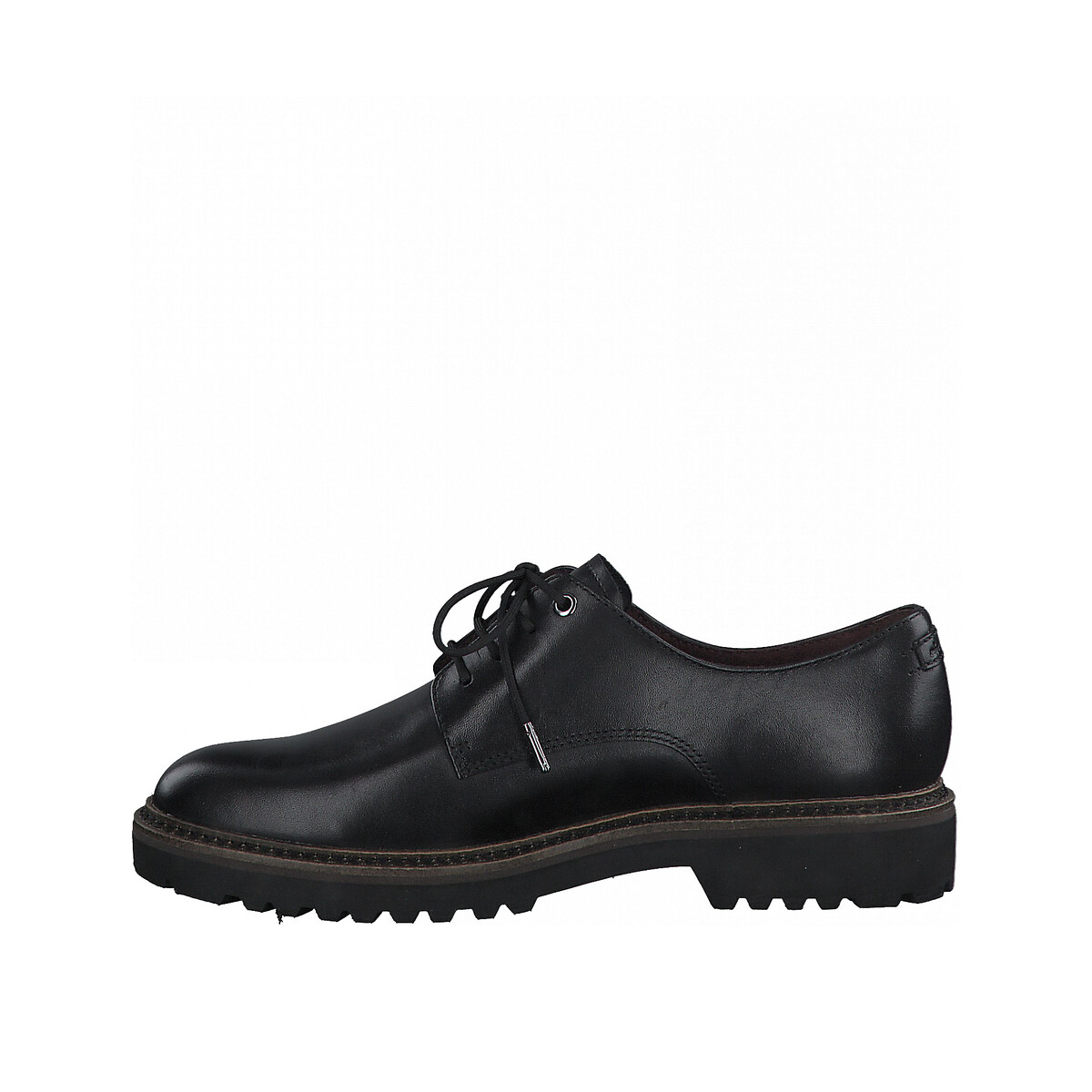 Ботинки-дерби LaRedoute Кожаные 36 черный, размер 36 - фото 4