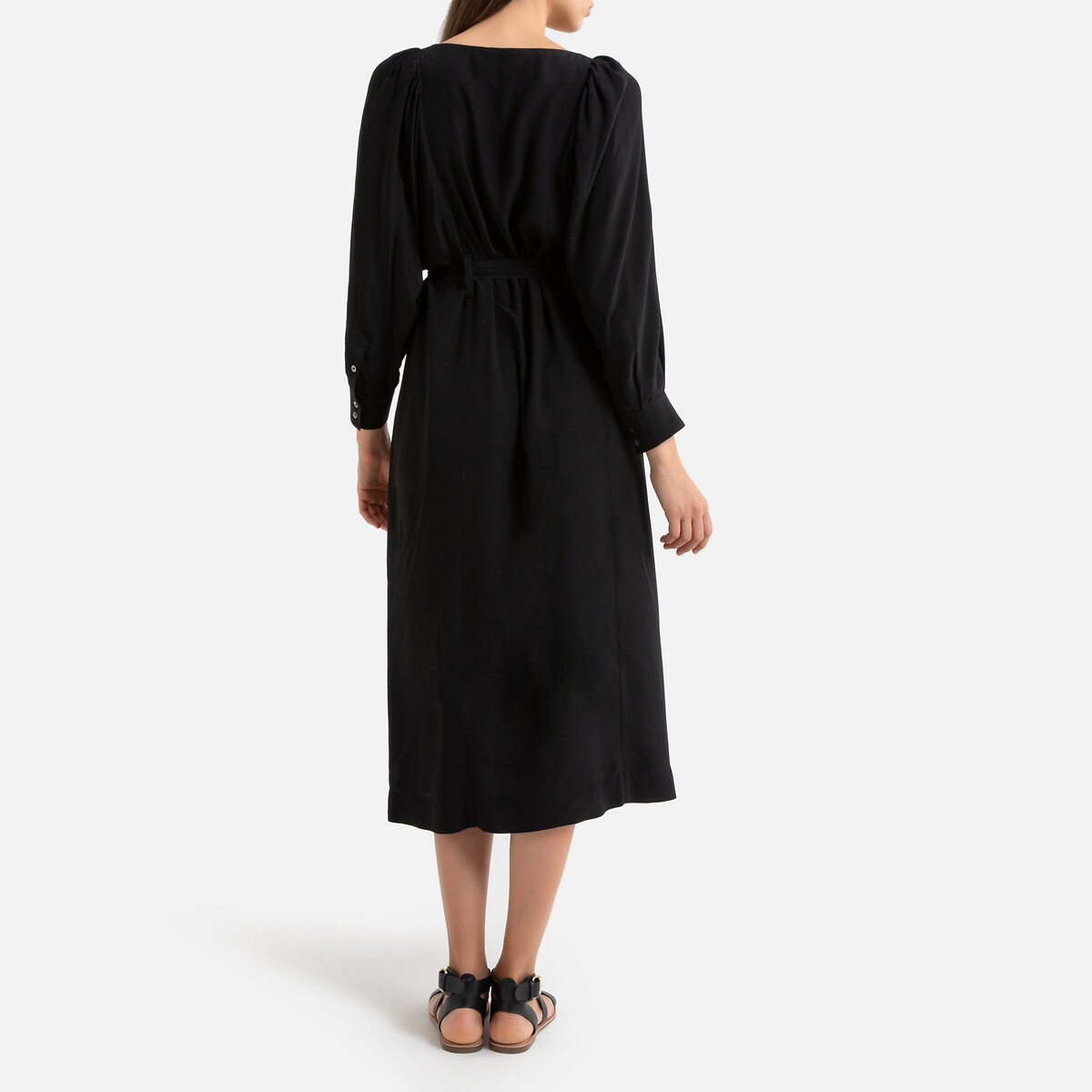 Платье LaRedoute Длинное с длинными рукавами INDIANA 46 черный, размер 46 - фото 3