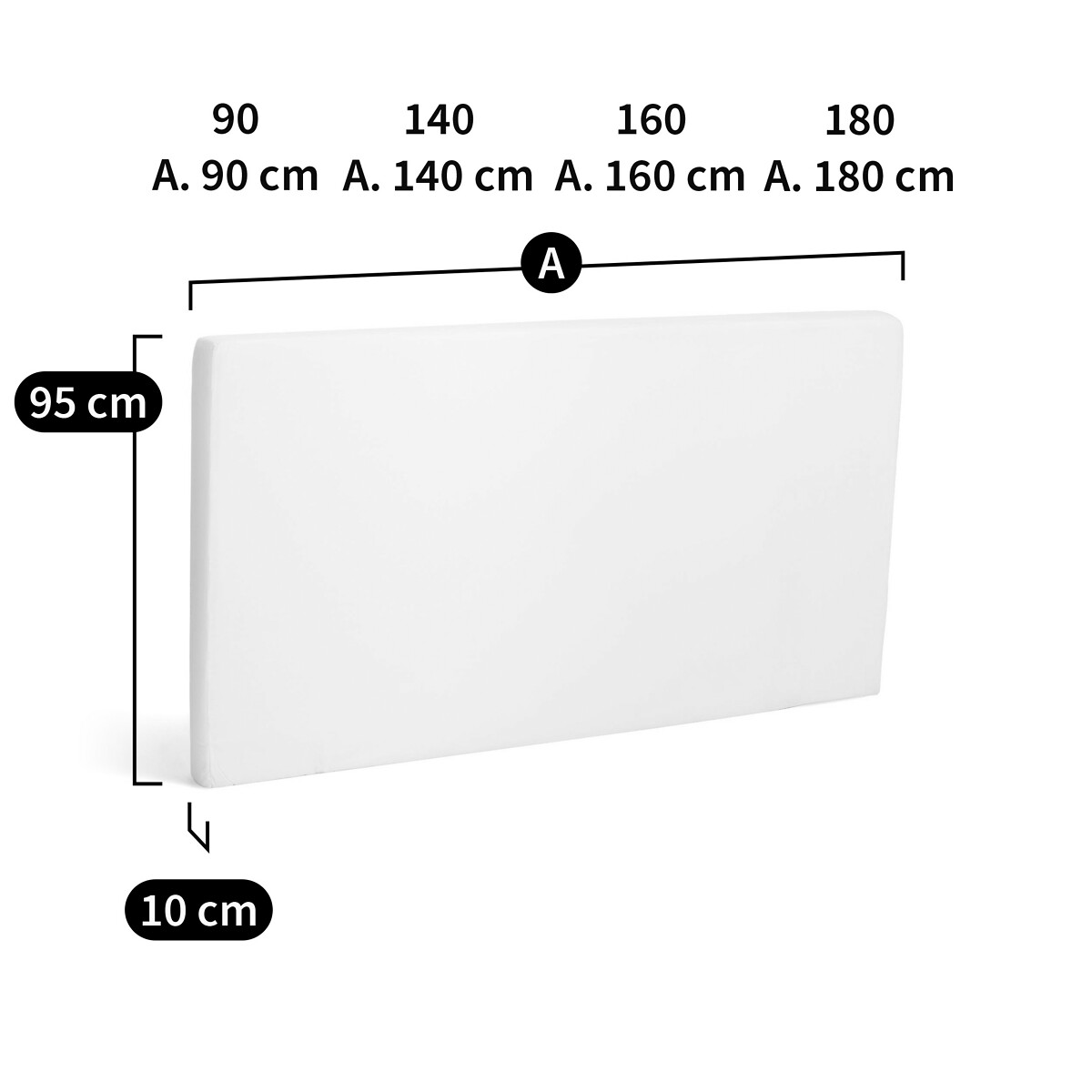Изголовье La Redoute Для кровати Stadia высота  см 180 см белый, размер 180 см - фото 3