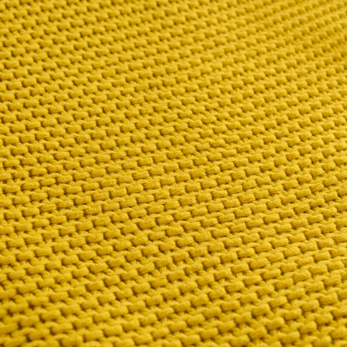 Плед Из хлопка жемчужной вязки Essential 130 x 180 см желтый LaRedoute, размер 130 x 180 см - фото 5