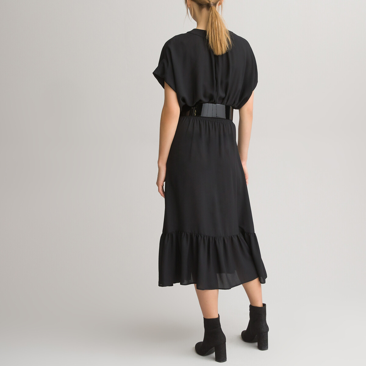 Платье LaRedoute Длинное с короткими рукавами 38 (FR) - 44 (RUS) черный, размер 38 (FR) - 44 (RUS) Длинное с короткими рукавами 38 (FR) - 44 (RUS) черный - фото 4