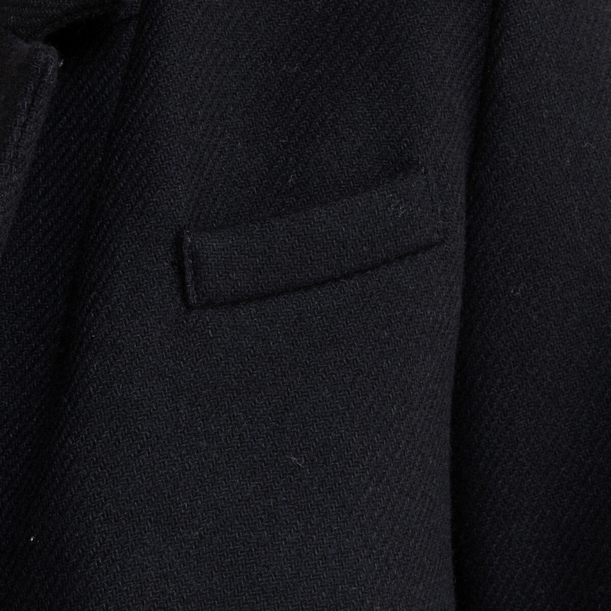 Пальто LaRedoute Средней длины с застежкой на пуговицы S черный, размер S - фото 4