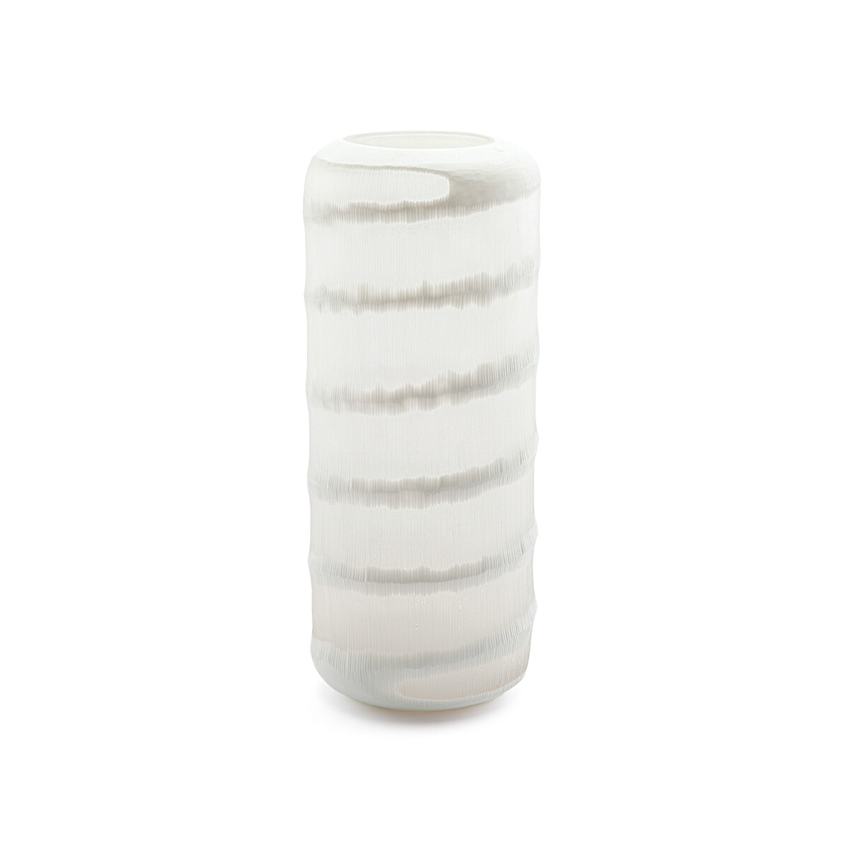 Ваза из матового стекла кракле Topina единый размер белый ваза катерина цвет серый матовый