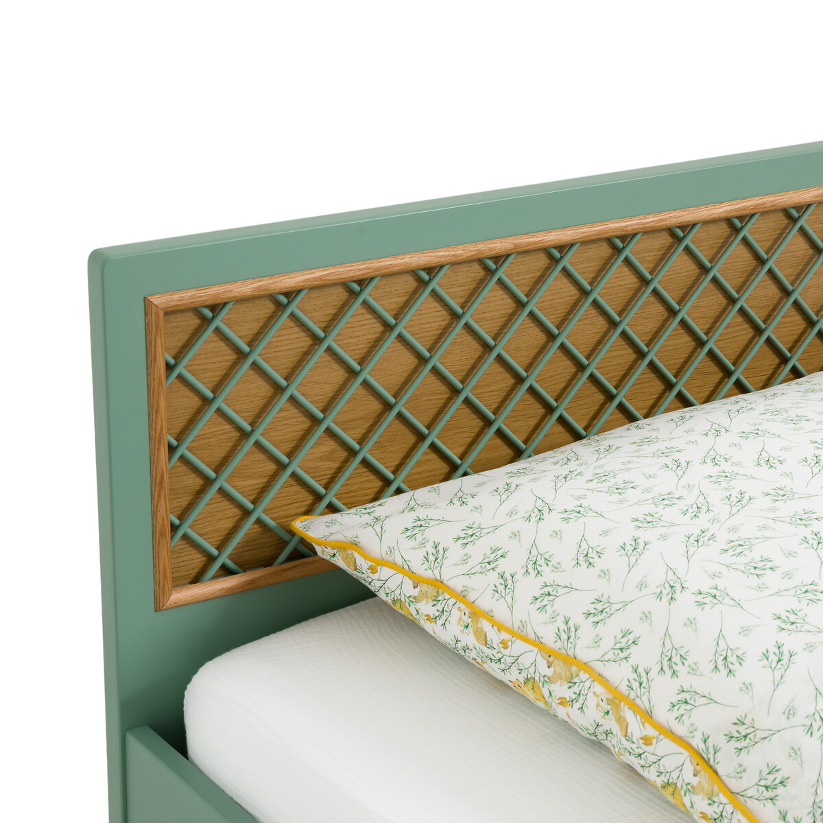 Кровать Детская с изголовьем Croisille 90 x 190 см зеленый LaRedoute, размер 90 x 190 см - фото 4
