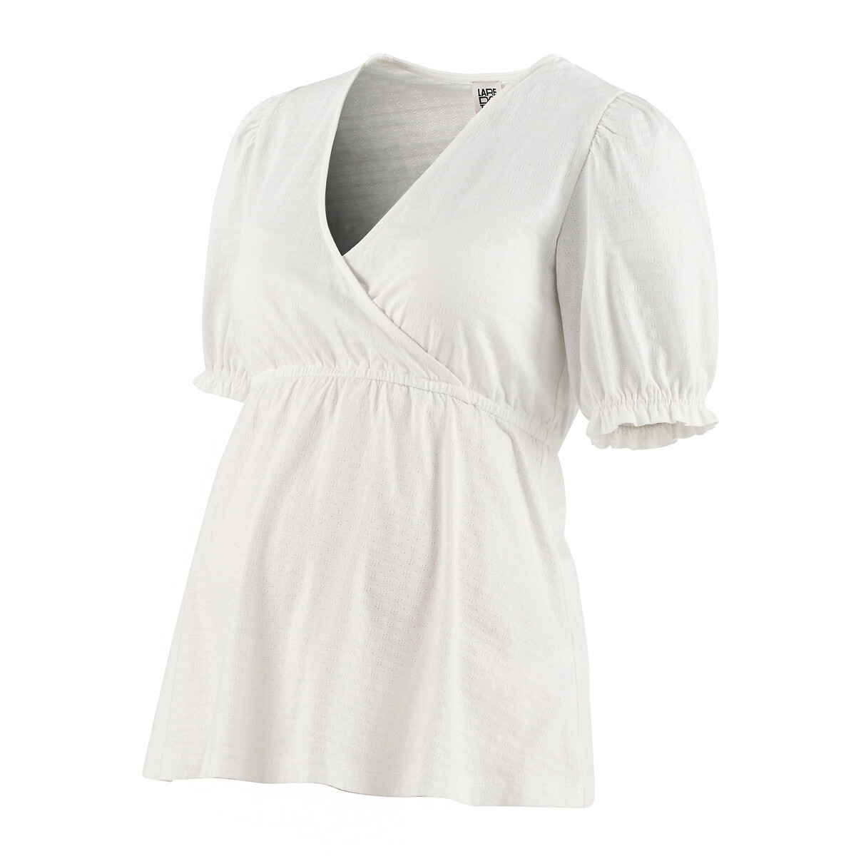 Блузка для периода беременности из трикотажа джерси с вышивкой  XL белый LaRedoute, размер XL - фото 5