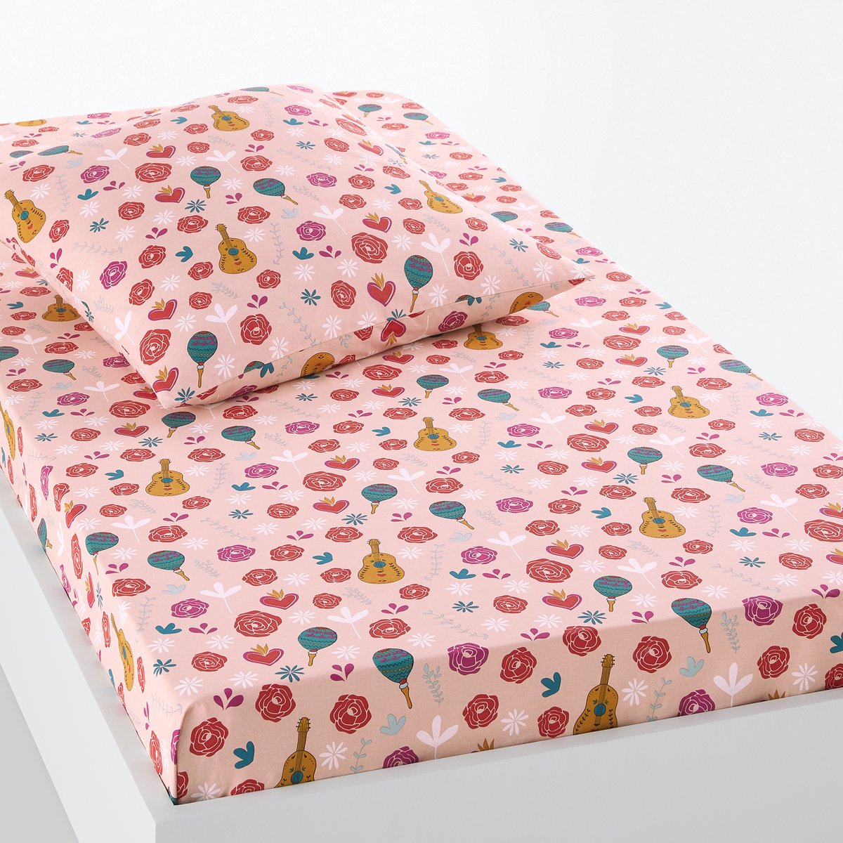 

Простыня LaRedoute, Розовый, Натяжная из биохлопка Pia 90 x 190 см розовый
