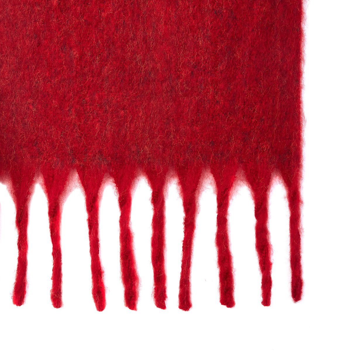 Шарф La Redoute С бахромой UNI красный, размер UNI - фото 2