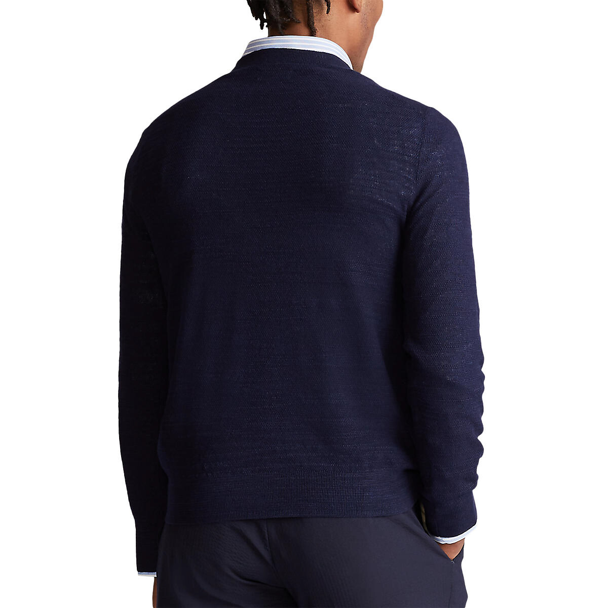 Пуловер POLO RALPH LAUREN С круглым вырезом из хлопкового трикотажа XL синий, размер XL - фото 4