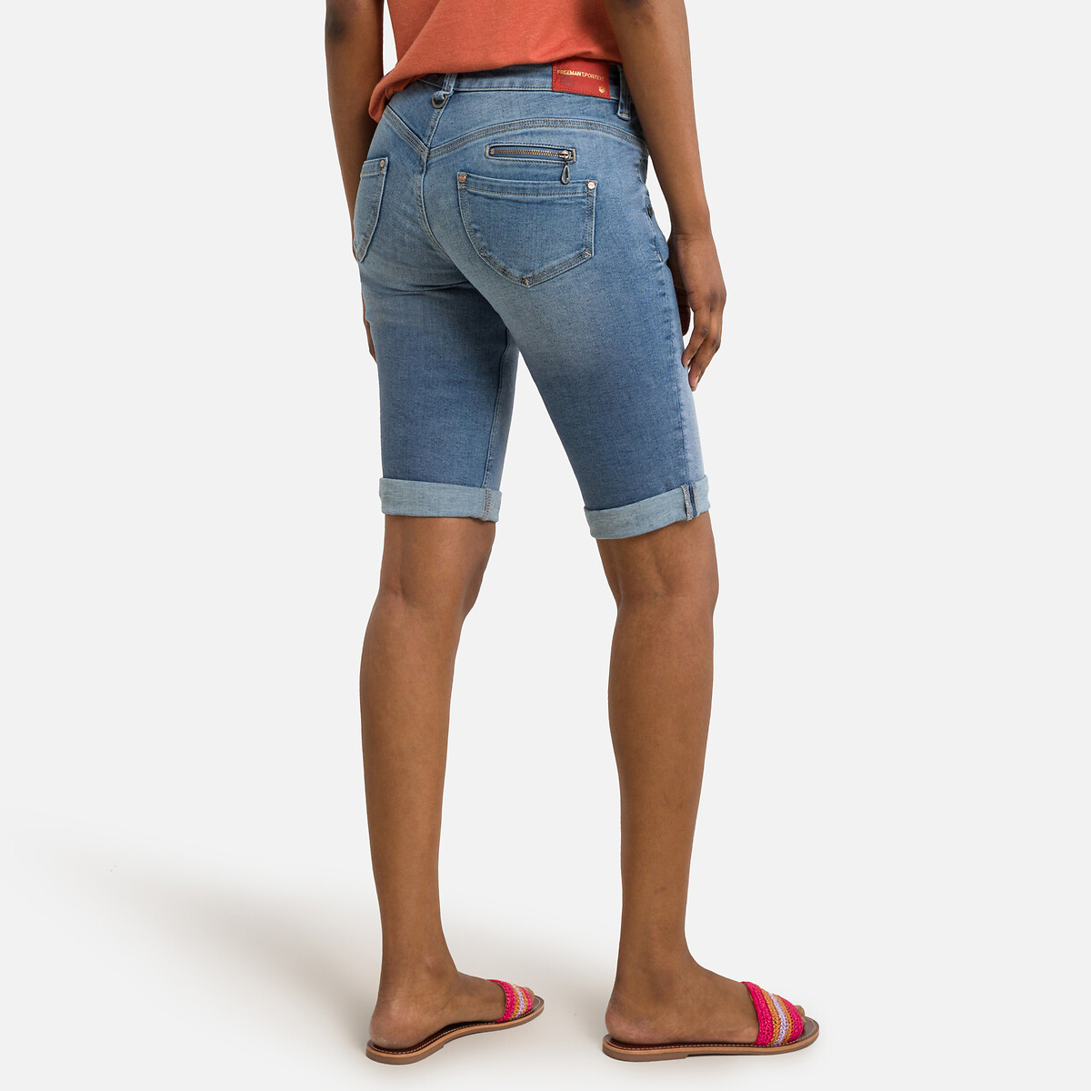 Бермуды Из джинсовой ткани L синий LaRedoute, размер L - фото 4