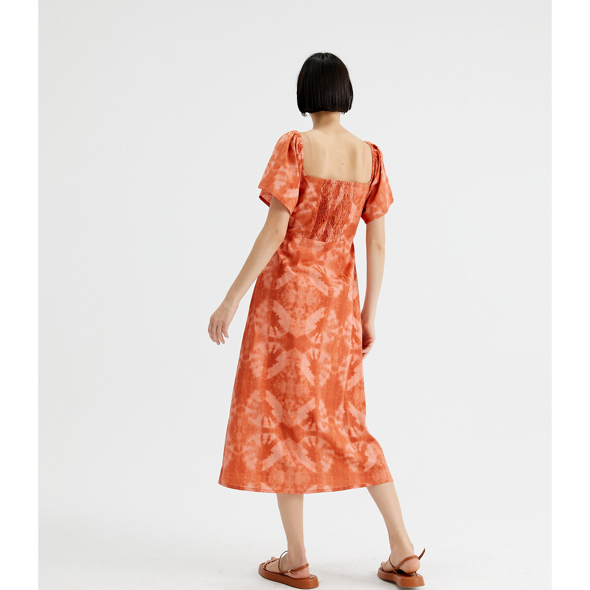 Платье Длинное с принтом XL оранжевый LaRedoute, размер XL - фото 3