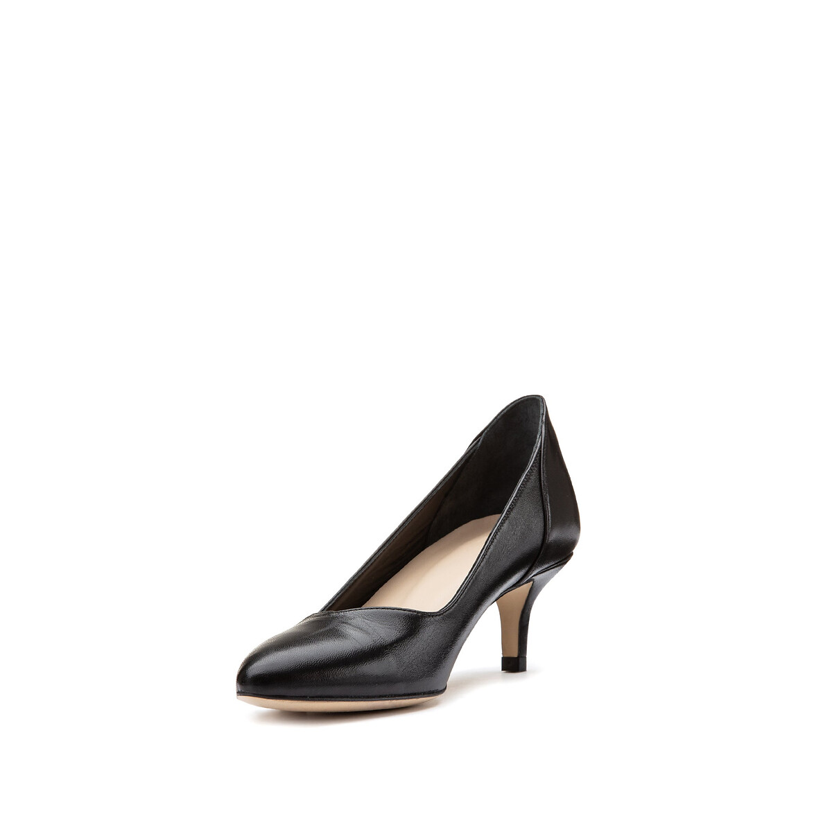 Туфли La Redoute Из кожи на каблуке-шпильке 35 черный, размер 35 - фото 2