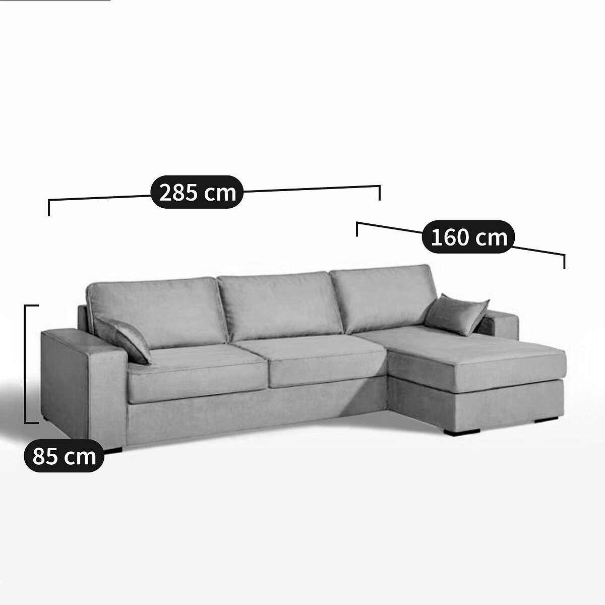 Canapé d'angle Tissu Contemporain Confort