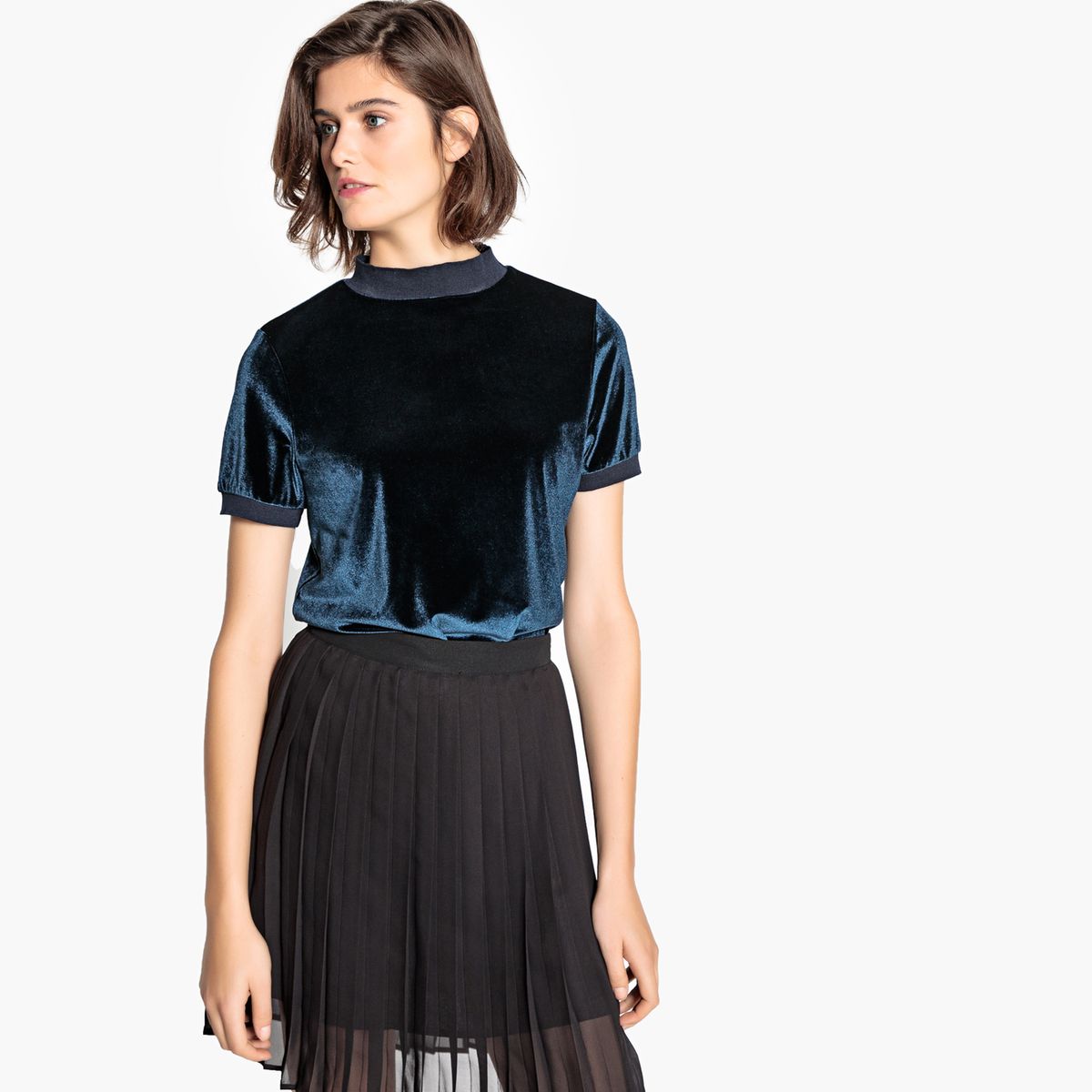 Tee-shirt manches courtes en velours