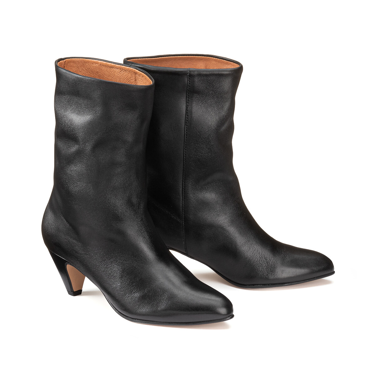 

Сапожки LaRedoute, Черный, Сапожки из кожи на каблуке-шпильке STILLETTO 38 черный