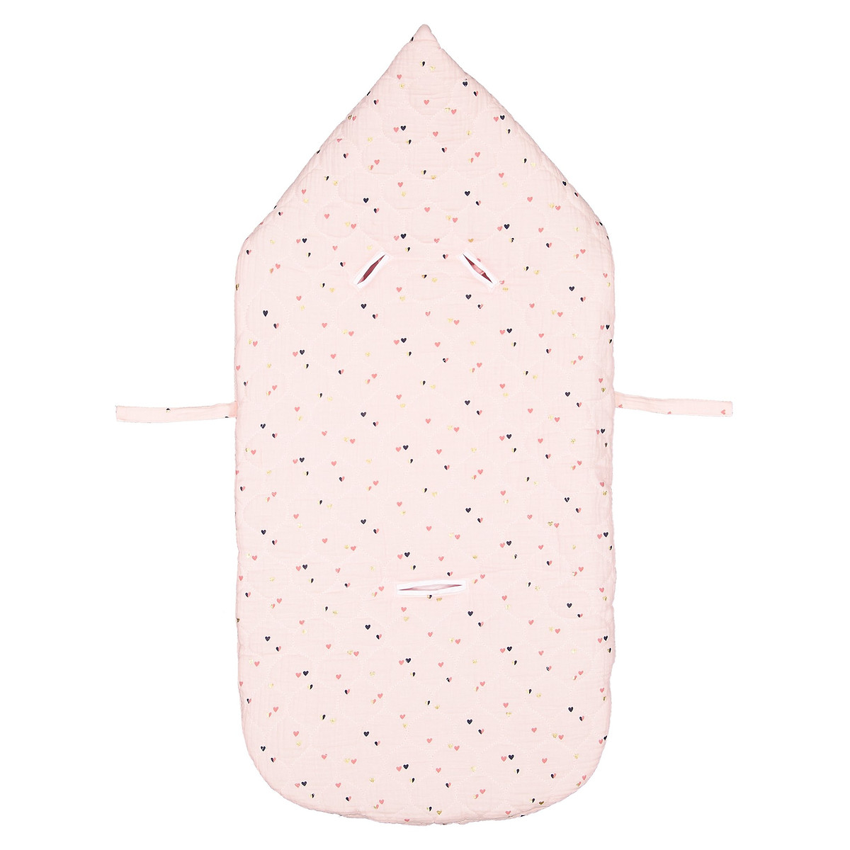 Конверт La Redoute Для новорожденных с капюшоном и рисунком единый размер розовый - фото 3