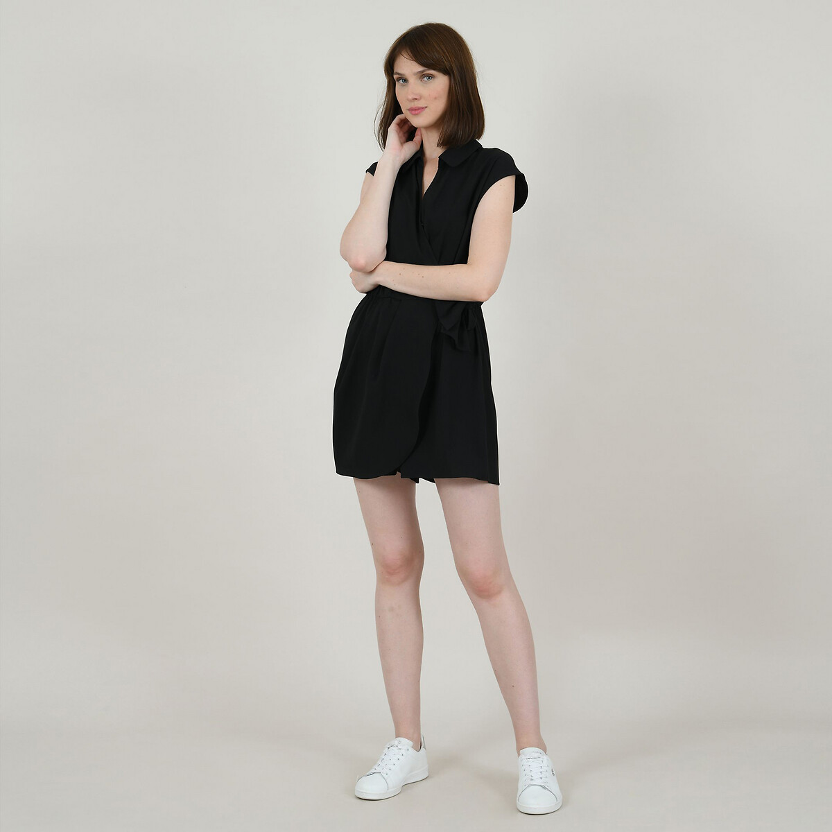

Комбинезон La Redoute, Черный, С запахом и завязками на поясе XS черный