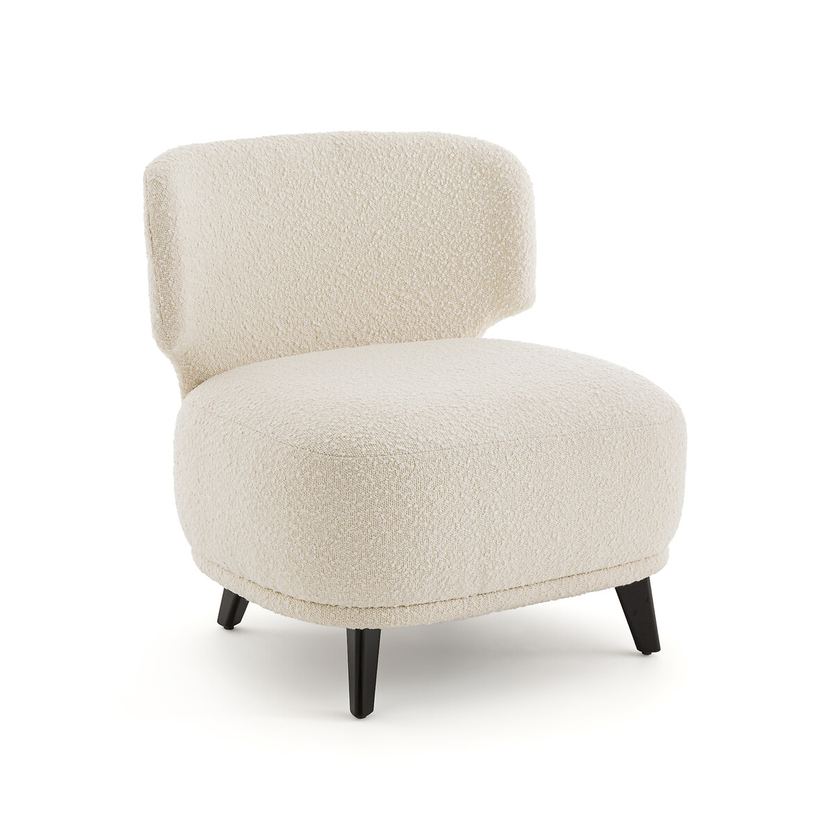 Кресло каминное из ткани букле XL Odalie дизайн Э Галлина единый размер бежевый кресло столовое из окрашенного дуба marais э галлина единый размер серый