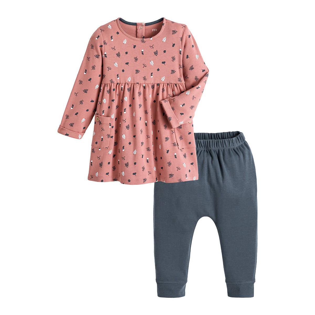 

Комплект из 2 вещей из LA REDOUTE COLLECTIONS, Розовый, Биохлопка 1 мес-2 лет 1 год - 74 см розовый