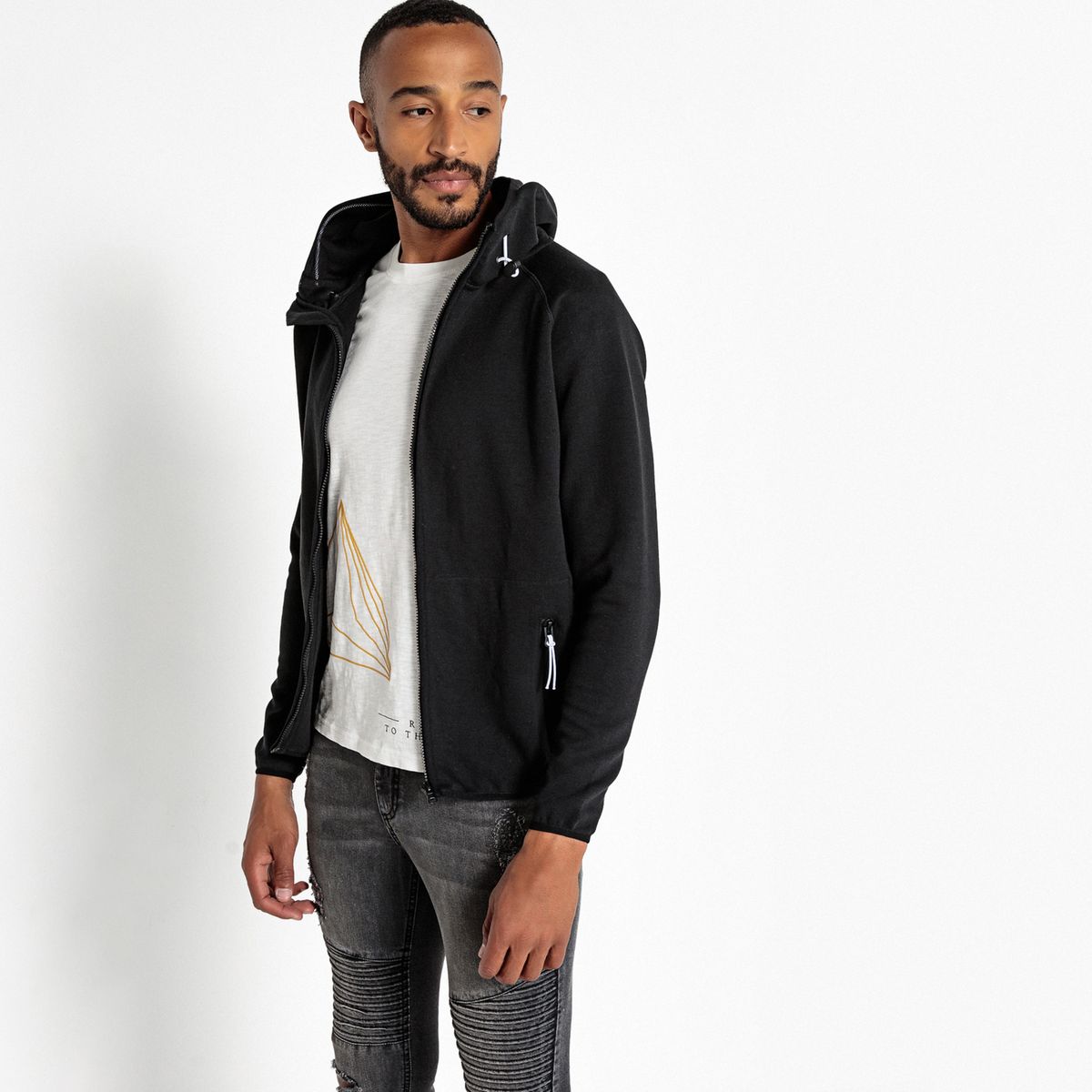 Sweat zippé à capuche