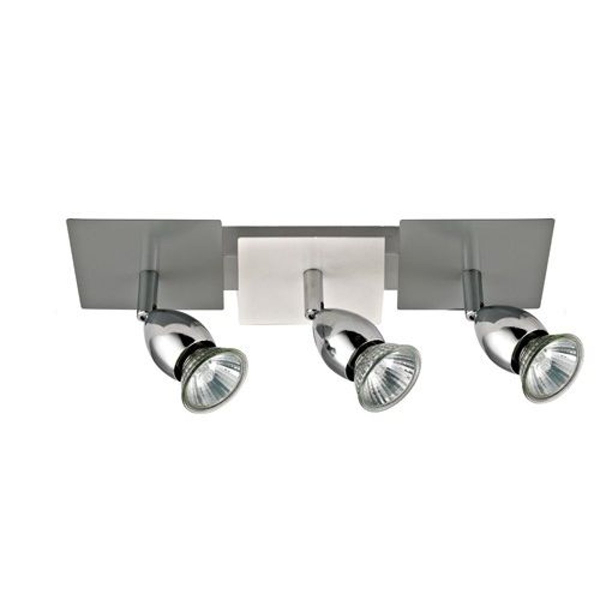 Barrette de spots 3 lumières LACHLAN grise en métal