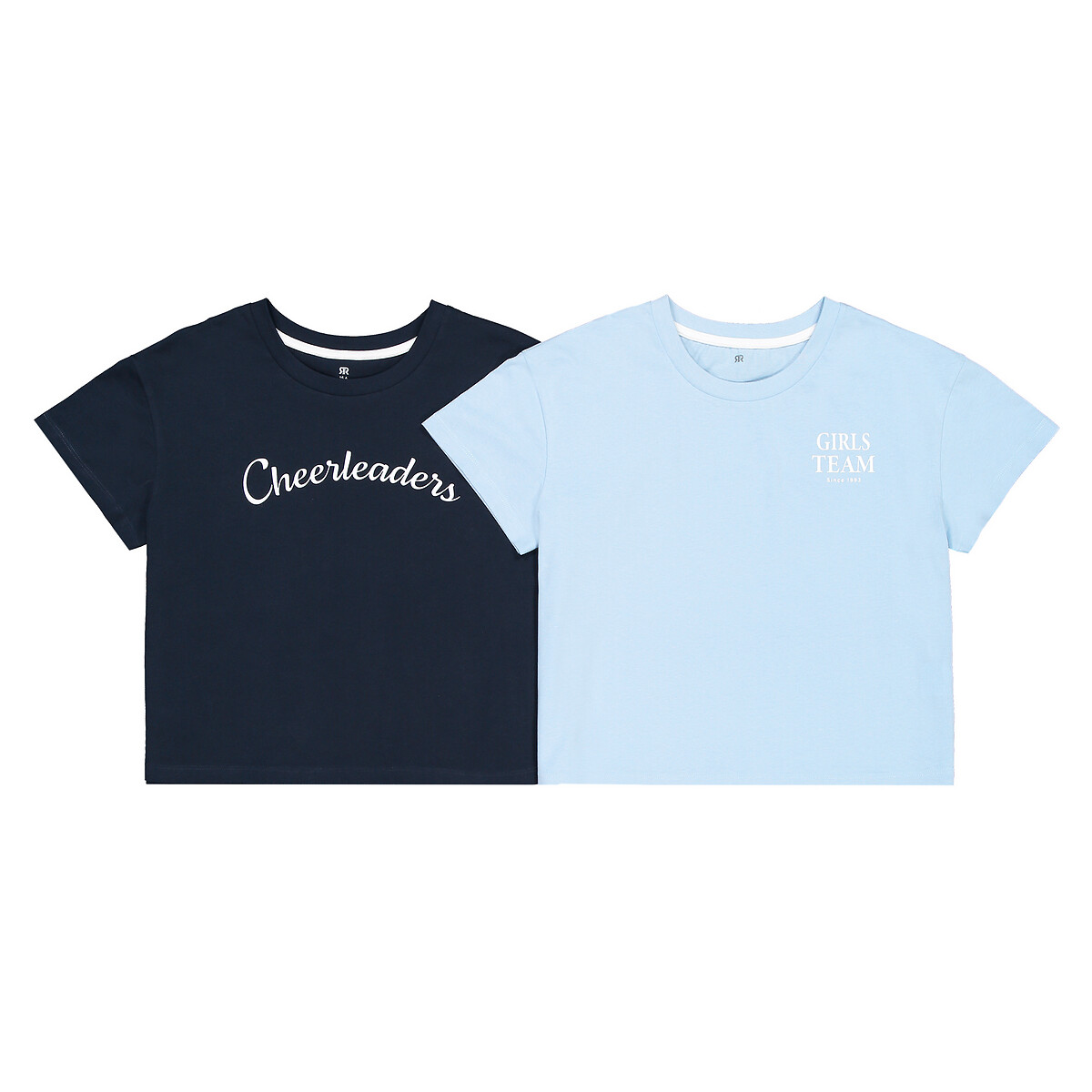 Комплект из двух футболок 10-18 LaRedoute Лет 18 синий, размер 18