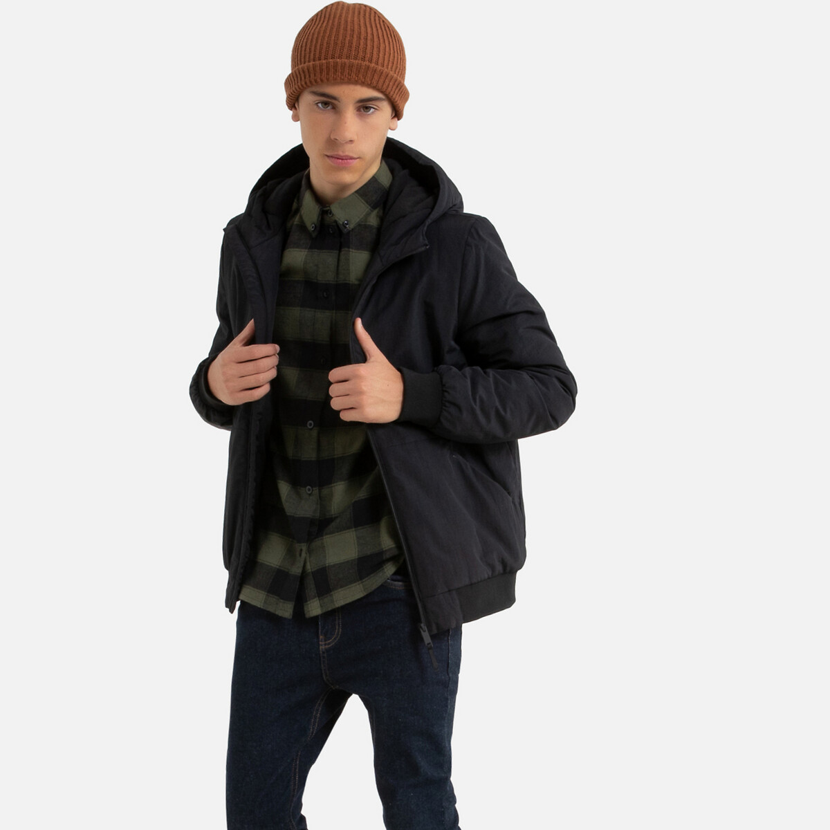Куртка С капюшоном демисезонная 10-18 лет 10 лет - 138 см черный
