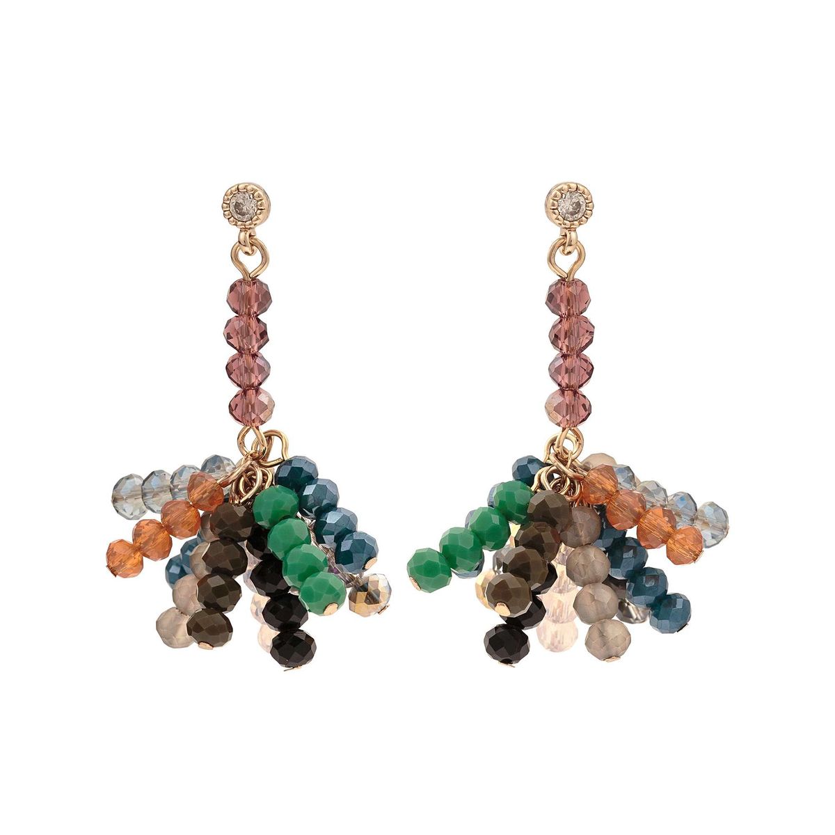 Boucles d'oreilles pendantes ornées de perles fantaisie STARBURST