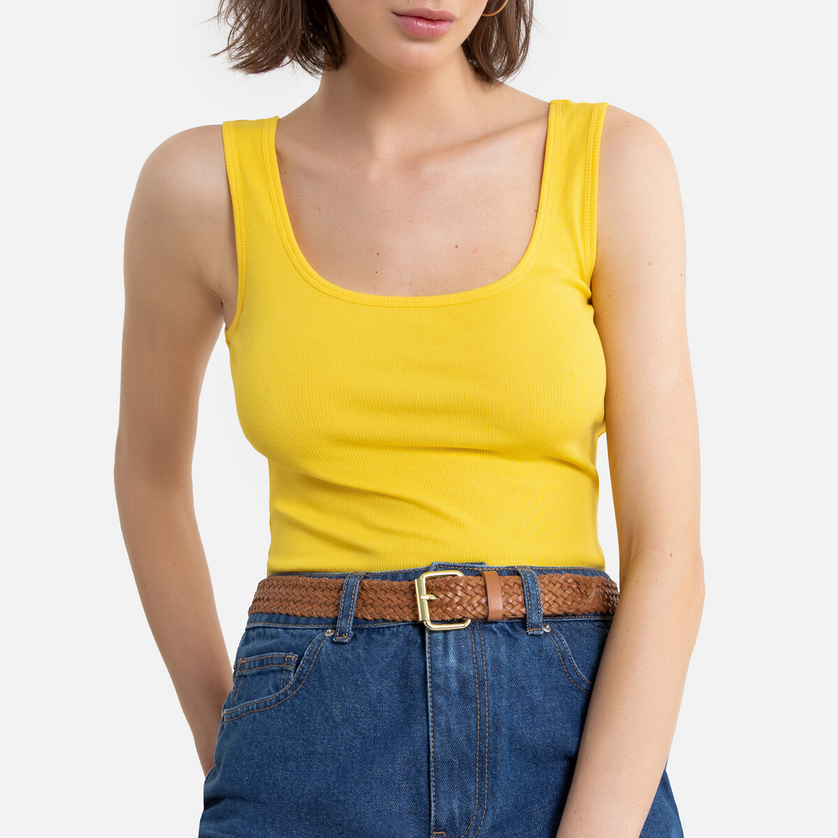 

Топ La Redoute, Желтый, Со свободным вырезом спереди и сзади L желтый