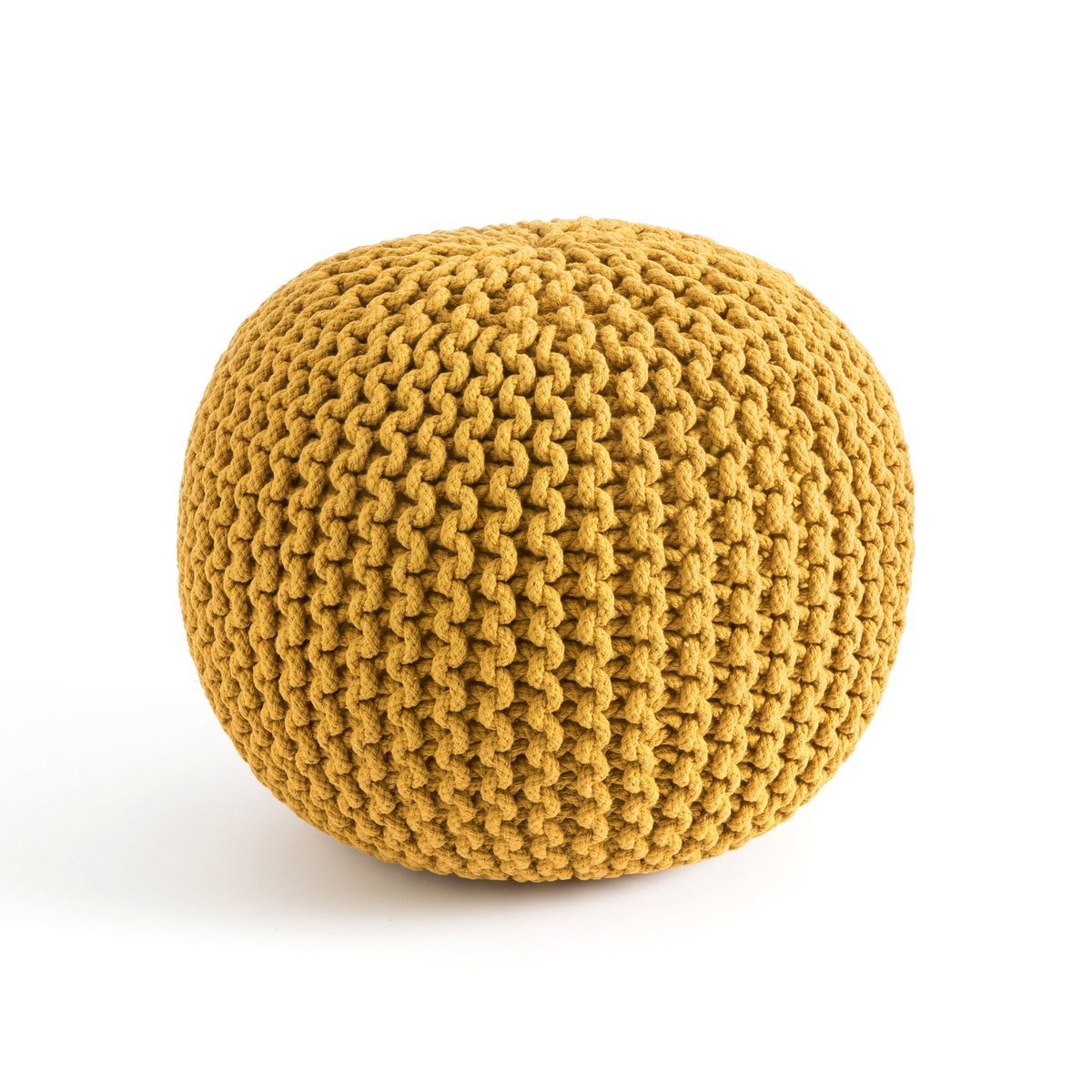 Круглый Пуф из плетеного материала Bisho единый размер желтый