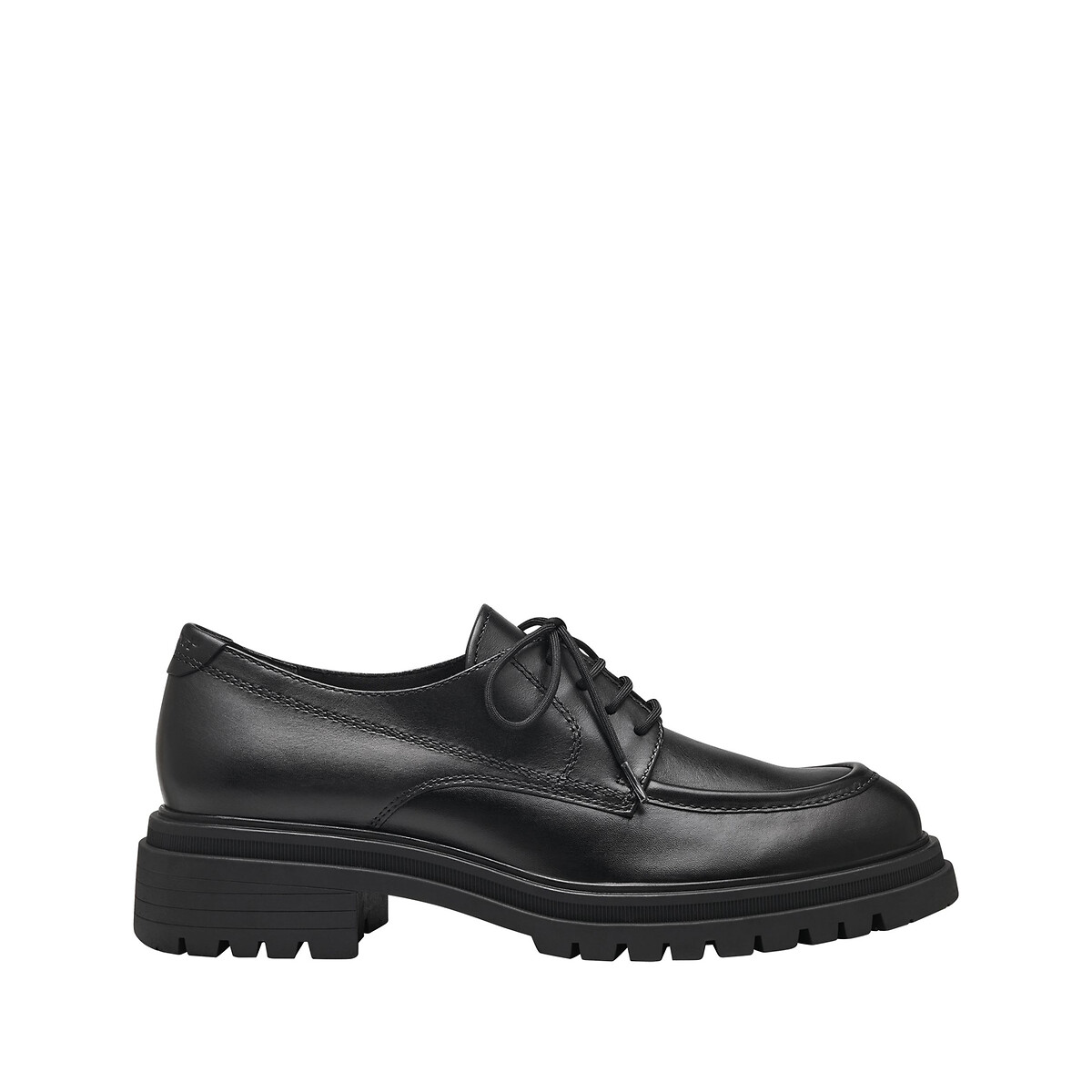 Ботинки-дерби Из кожи 38 черный LaRedoute, размер 38