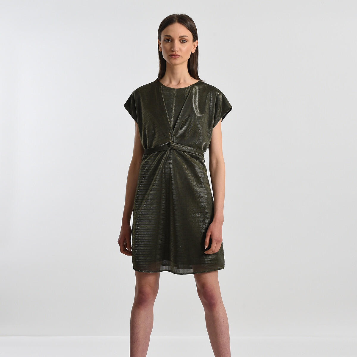 Платье MOLLY BRACKEN Платье Велюровое с поясом XL зеленый, размер XL - фото 3