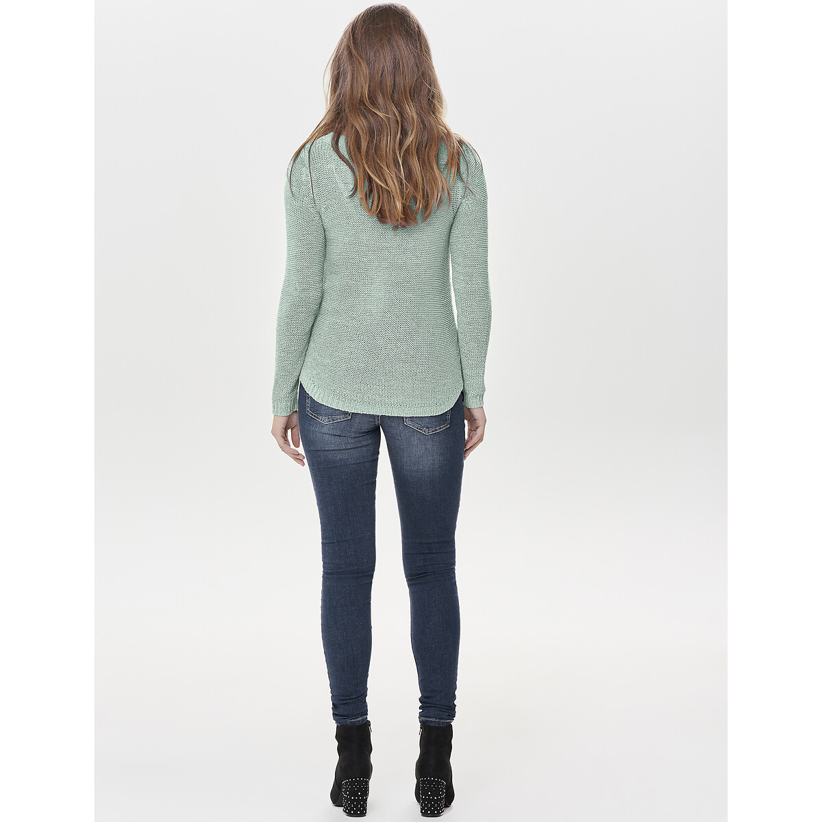 Пуловер ONLY С вырезом-лодочкой из тонкого трикотажа XL зеленый, размер XL - фото 2